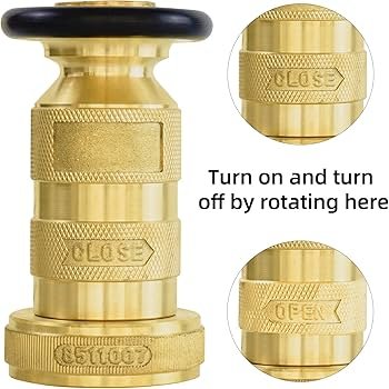 Heavy Duty Brass Fireman Nozzle